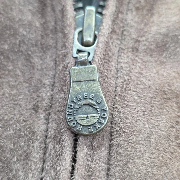 Roundtree & Yorke Suede Jacket Bomber Harrington Leather Brown Men Large Vintage - Picture 6 of 14